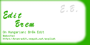 edit brem business card